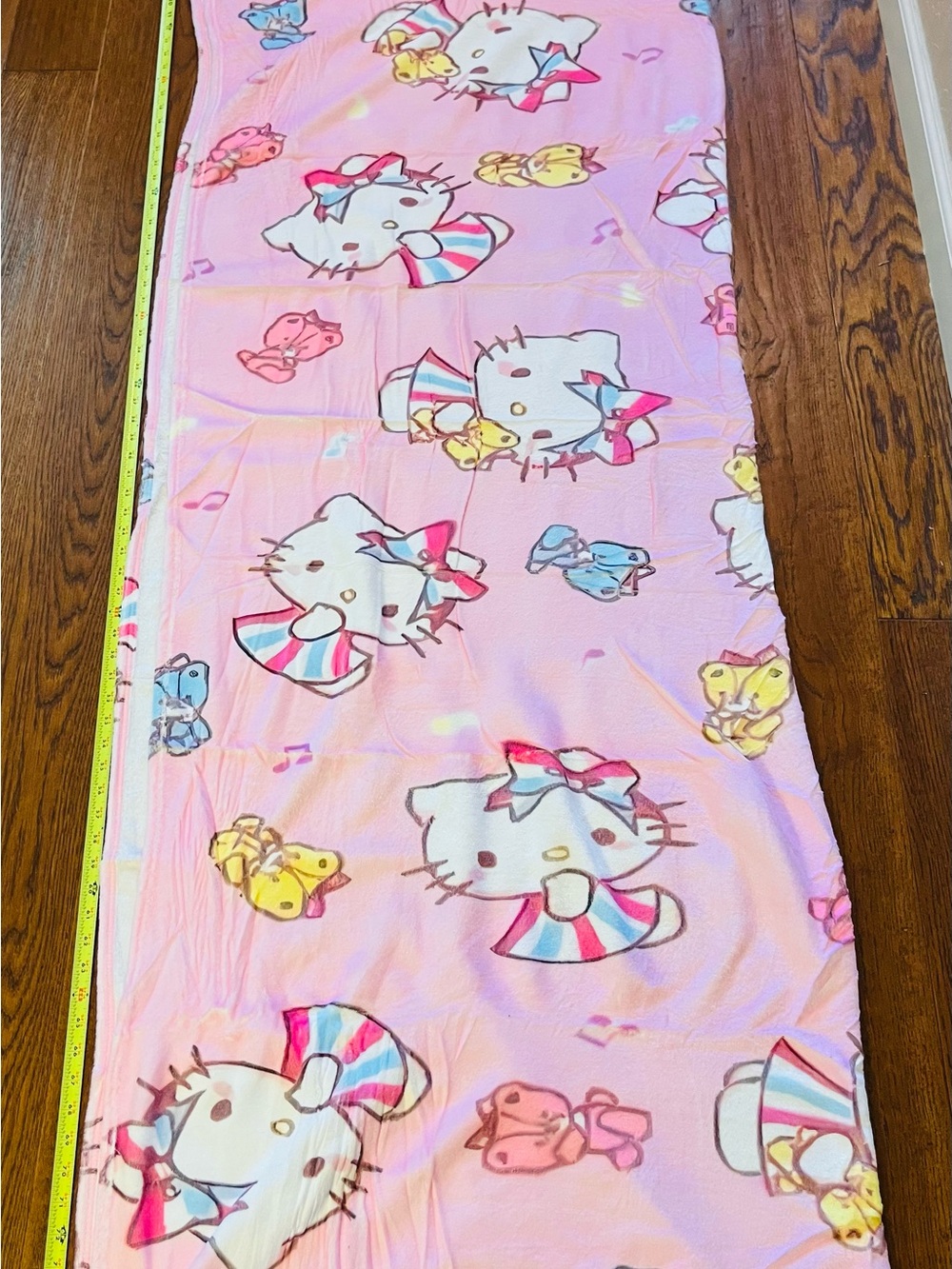 Pink Hello Kitty Print‎ Throw with Multicolor Accents